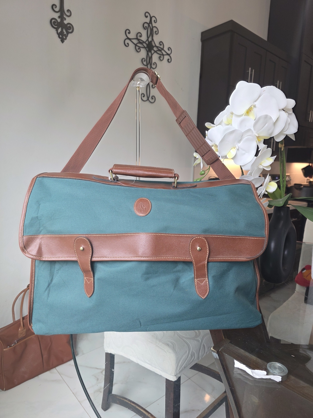 Vintage Polo Ralph Lauren Green Canvas Duffel Bag